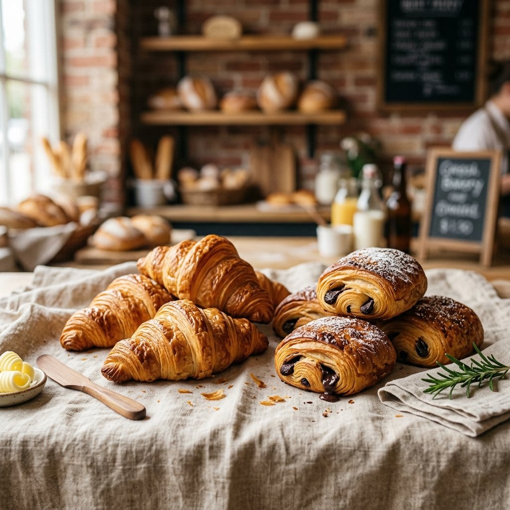 Croissant au beurre français artisanal